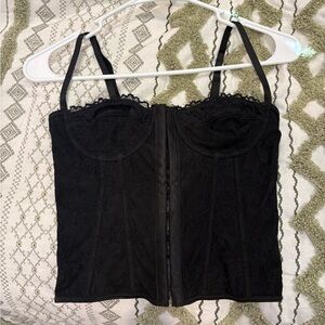 SHEIN Black Lace Corset Top
